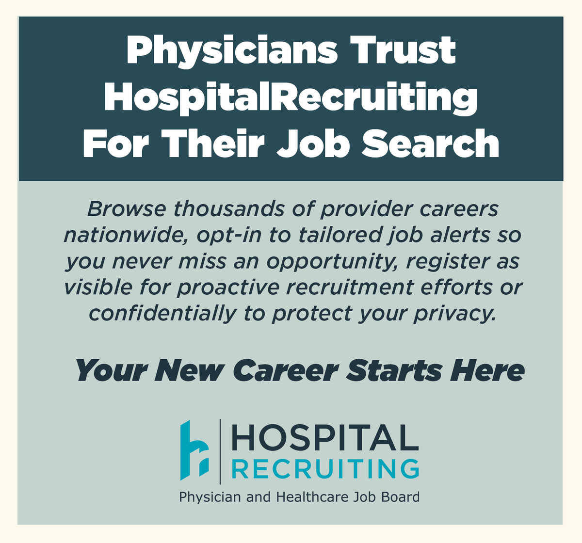 HospitalRecruiting is the premiere physician &amp; advanced practitioner job board, trusted for 13 years to help connect providers with opportunities across the country.

hospitalrecruiting.com

#physician #recruitment #recruiting #jobboard #healthcare #physicianrecruiting