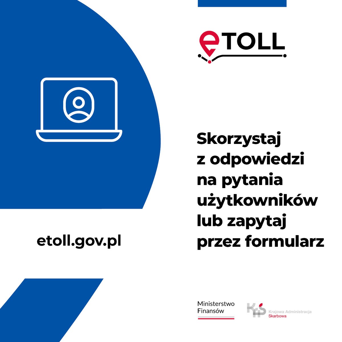 Wiele praktycznych informacji o tym, jak działa e-TOLL, znajdziesz na stronie tego systemu, w panelu użytkownika, pod kafelkiem Pytania i odpowiedzi.
Potrzebujesz szczegółowych wskazówek? Prześlij swoje pytania ➡️ etoll.gov.pl/formularz-zglo…