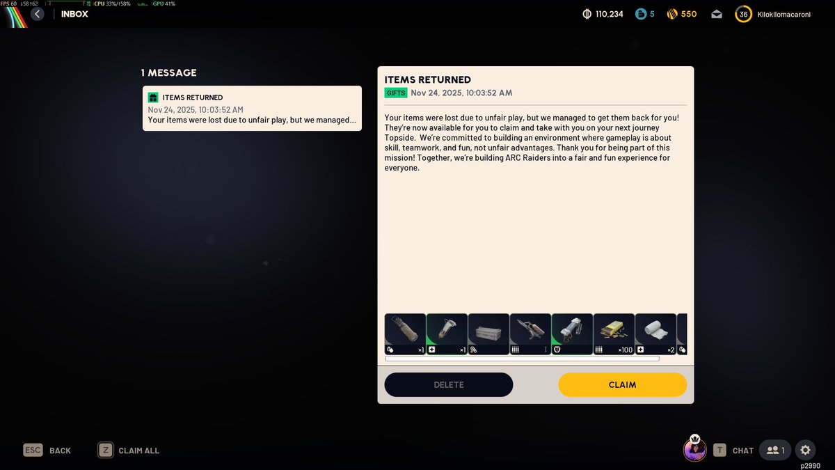 synner101's tweet image. YOOOOOOO never knew  i got a cheater on that one! nice job @ARCRaidersGame!