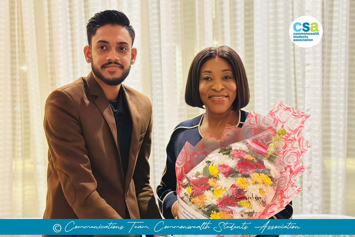 CSA’s VP for Democracy &amp; Participation, Shaikh Rifad Mahmud, met Commonwealth Secretary-General Hon. Shirley Botchwey in Bangladesh to discuss upcoming elections, governance, and the Commonwealth’s new democracy-focused plan. CSA remains committed to amplifying student voices.