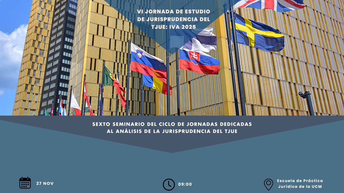 🔴 Últimos días para inscribirte en nuestra VI Jornada de Estudio de Jurisprudencia del TJUE: IVA 2025
🔵 Infórmate y matricúlate: epj.es/oferta-formati…