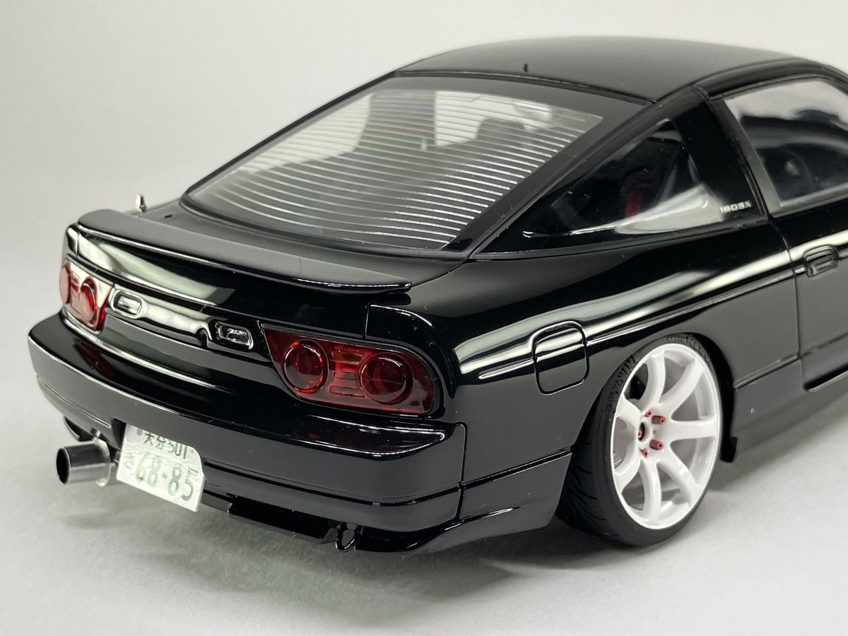 依頼 アオシマ 1/24 180SX 当時仕様】 完成です(*´ω`*) 漆黒の黒