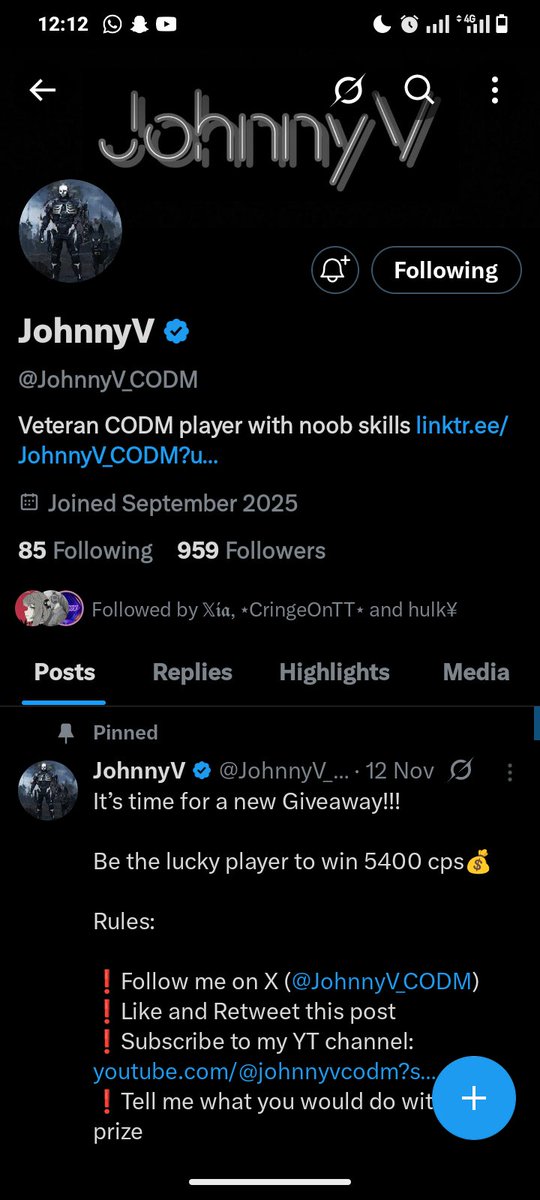 smrtcodm's tweet photo. @JohnnyV_CODM I'll use it to gift my clan members battle pass not all of them can afford it because of my country's economy and they look up to me because I have their dream account and I'm helping them in the little I can buy 5400 cp will go a long way for me to help them https://t.co/xcxONvIT6q
