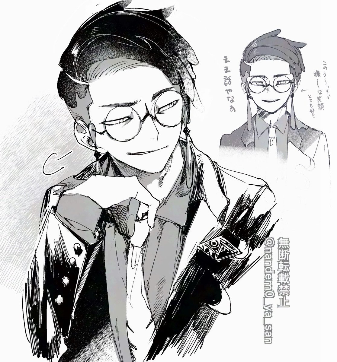 nandem0_ya_san's tweet image. カラスバの表情筋 描くのが楽しい