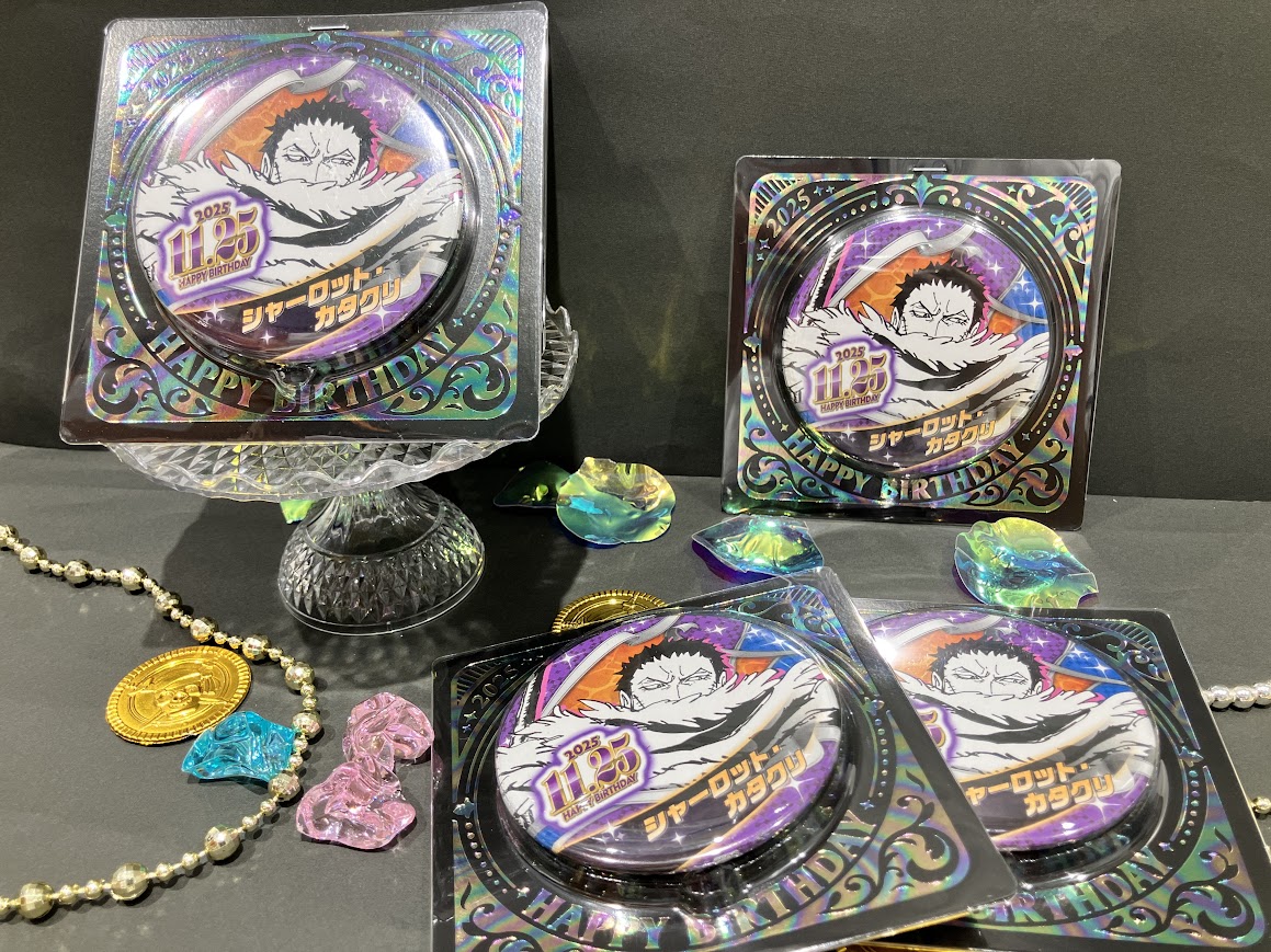 新商品】原画商品 バースデイ缶バッジ シャーロット・カタクリ 550円