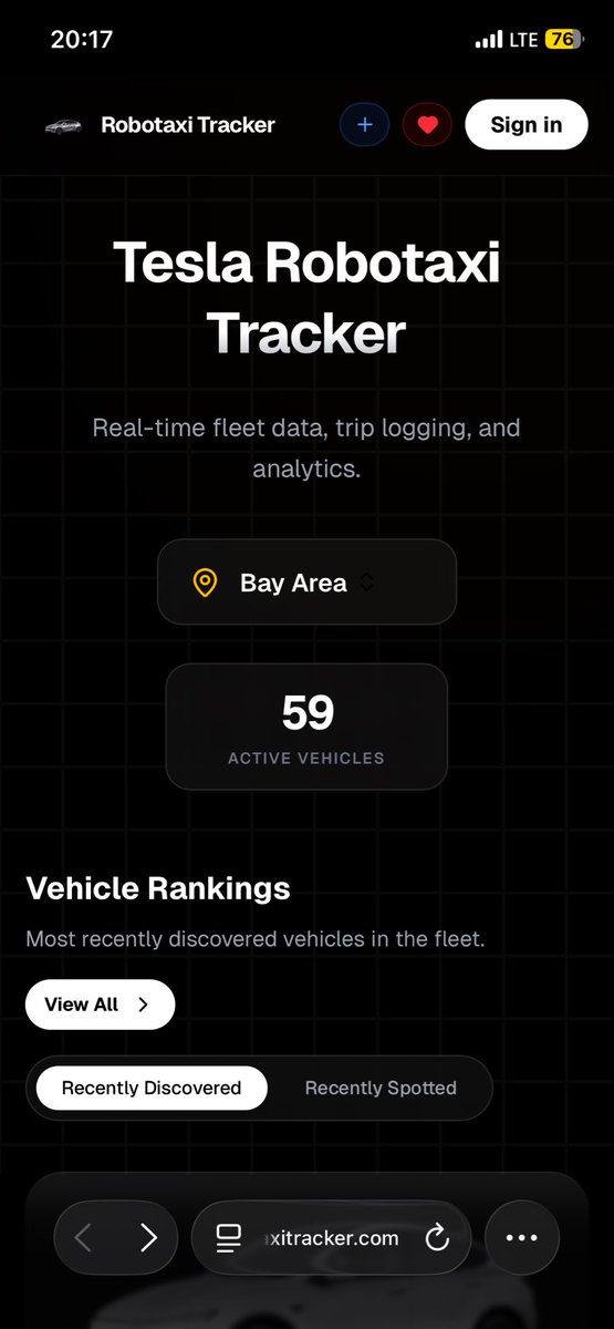 cztslinvinkor's tweet image. Tesla Robotaxi Tracker (11.24 20:20) 
Bay Area : 59
Austin : 29 

#tesla #robotaxi
