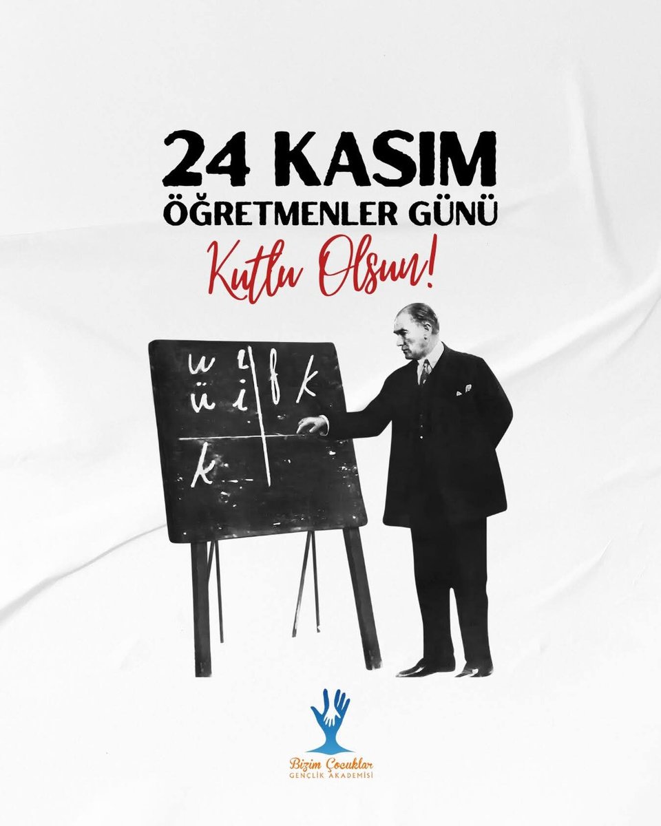 Büyük Önder Gazi Mustafa Kemal Atatürk'ün yolunda olan bütün öğretmenlerin öğretmenler gününü kutluyorum💐