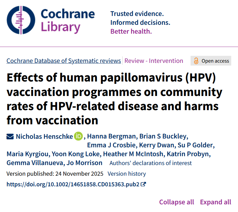 Deux méta-analyses d'ampleur confirment que...

• la vaccination contre les infections à papillomavirus réduit fortement (d'environ 80%) le risque de cancer du col de l'utérus
• les effets secondaires sont globalement mineurs et temporaires

Source : organisation Cochrane

1/3