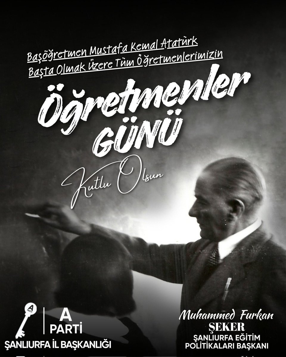 Gelecek nesillerin mimarı değerli öğretmenlerimizin öğretmenler günü kutlu olsun <a href="/metinbaydar63/">Metin BAYDAR</a> <a href="/Aparti63/">Anahtar Parti Şanlıurfa İl Başkanlığı</a>