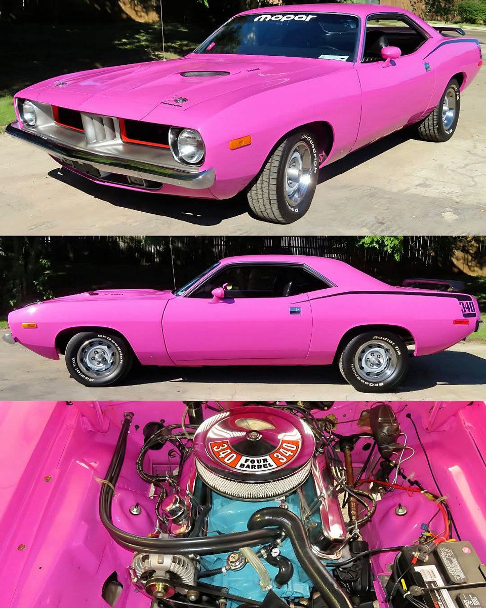 Mopar_Logic's tweet image. Would you drive a pink Cuda?