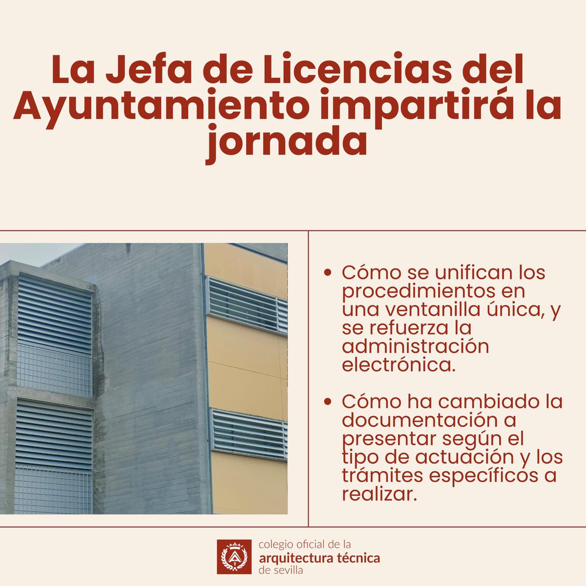 Colegio de la Arquitectura Técnica de Sevilla tweet media