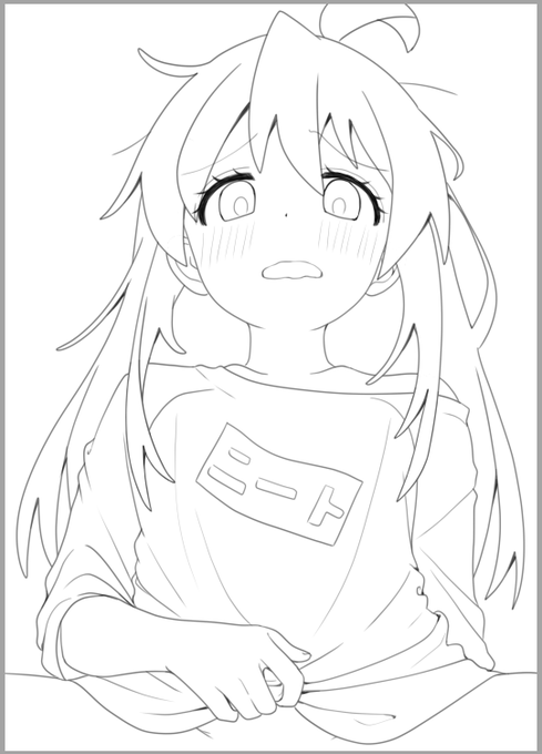 線画 いったんメシにすんお 