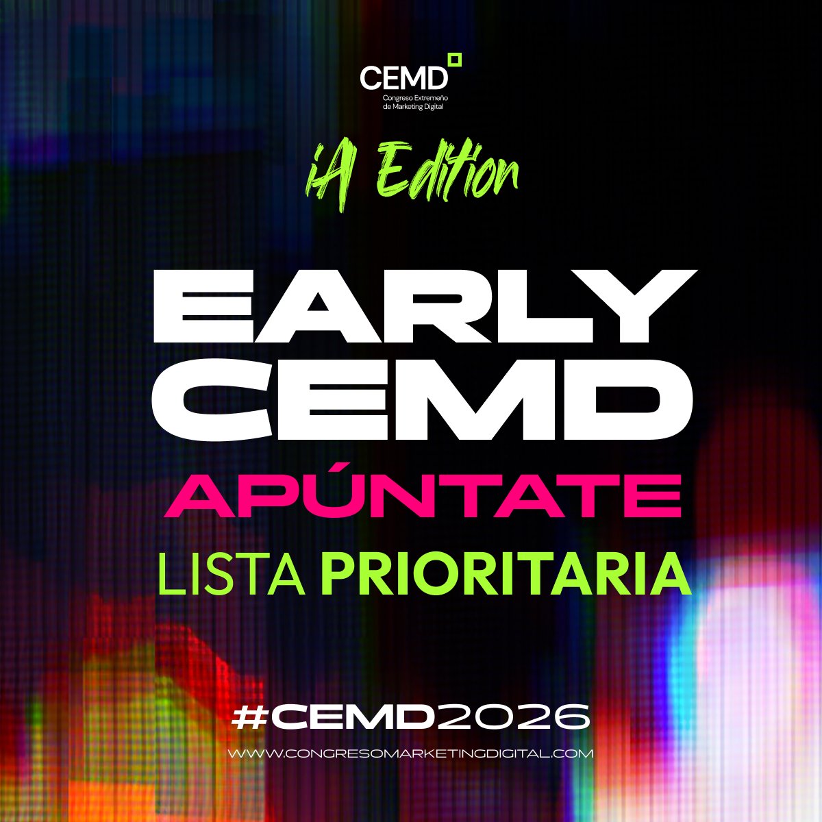 🚨 ¡Lista prioritaria abierta hasta el viernes!

Entra antes que nadie a la preventa del IX CEMD (6 FEB 2026).
Tendrás:
✨ Descuento
🎁 Bonus exclusivos
🎟️ Acceso anticipado

Apúntate y no te quedes fuera 👉 congresomarketingdigital.com/preventa/

#CEMD2026