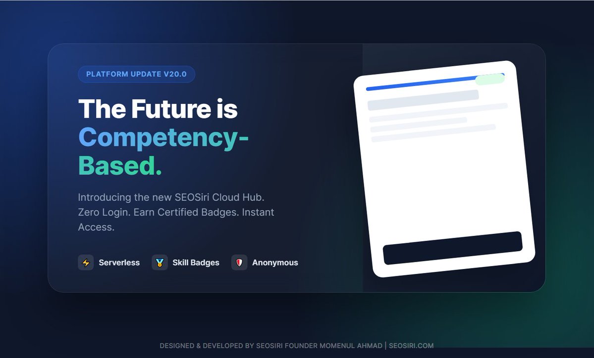 seofixup's tweet image. Grades are out. Mastery is in. 🚀
Competency-Based Learning is finally breaking the &quot;one-size-fits-all&quot; factory model of education.
🔗 See the future here: seosiri.com/2025/11/future…
#EdTech #Learning #EducationReform