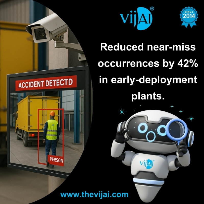 TheGroupVB's tweet image. VijAI helped reduce near-miss incidents by 42% in early-deployment plants. Smarter AI detection, safer workplaces. Powered by VBGroup.
thevijai.com

#VijAI #VBGroup #NearMissPrevention #IndustrialSafety #AIForSafety #SafetyTech #WorkplaceSafety #IncidentPrevention