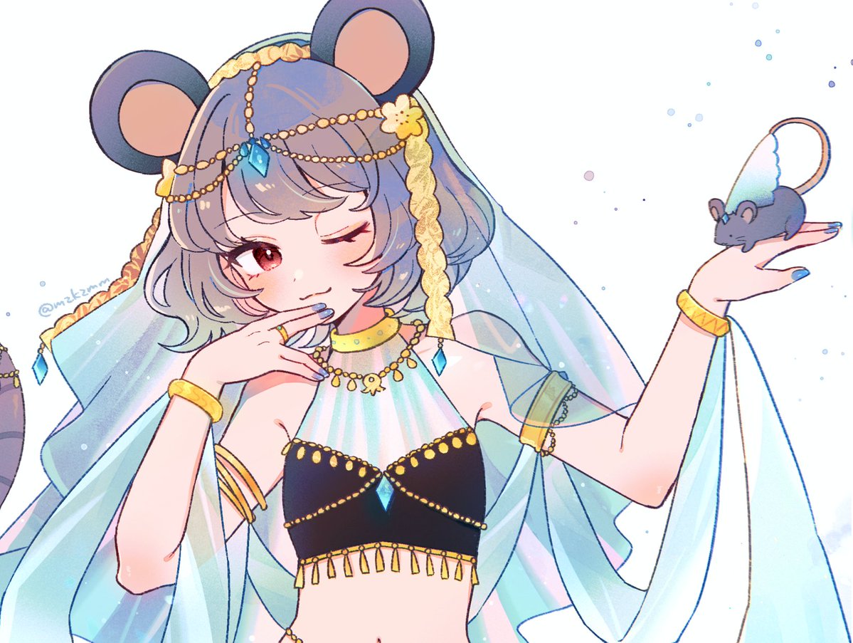 mzkzmm's tweet image. ダンサー衣装なナズ🐀