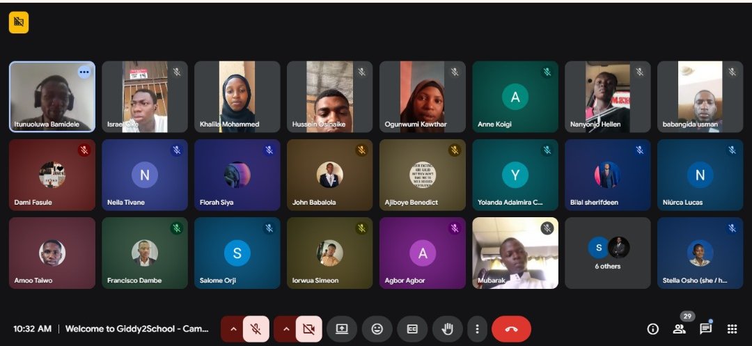 Giddy2School's tweet image. This Saturday, we welcomed our Giddy2School Campus Ambassadors from 8 African countries! 

They’re ready to lead youth-led education solutions, build vibrant campus changemaker communities, and amplify Giddy2School’s education-to-empowerment systems

#GCAP #GiddyOnCampus