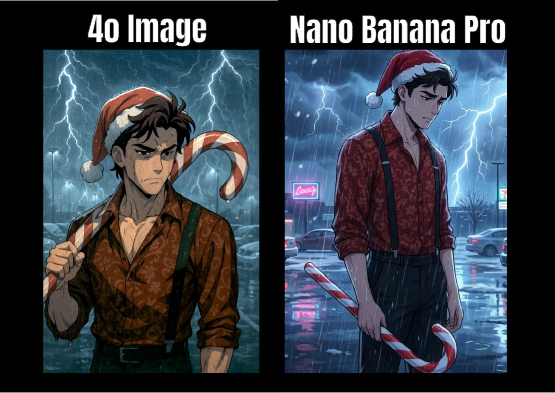 JasonBotterill's tweet image. 4o image has a grittier comic book presence. Nano Banana still looks too sanitised.
