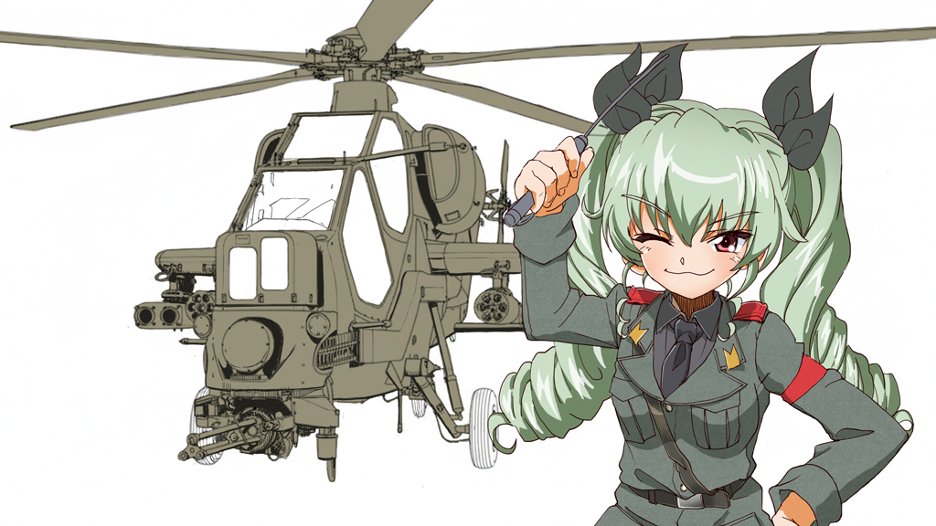 アンチョビ(ガルパン) 「現在すももプリンさんのガルパン本のイラスト製作中 アンツィオ高校の隠し玉 AH1」|なかむらのイラスト