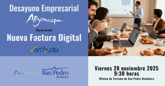 APYMESPA celebra un desayuno empresarial sobre el sistema de facturación digital VeriFactu el 28 de noviembre. t.ly/Vd5Gv Vía Costa del Sol Noticias