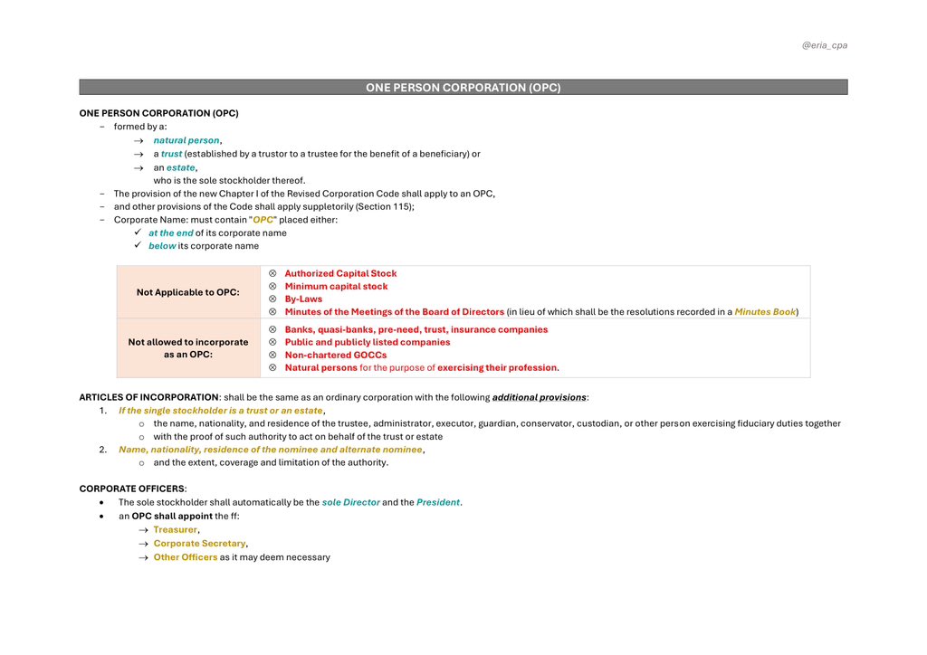 eria_cpa's tweet image. 📚 RFBT: Law on Corporations
❗️ Disclaimer: this is full-blown notes so expect it to be OA. ito ata pinaka oa kong notes ever!!

✨ Size: A4
✨ PDF: drive.google.com/file/d/1E6rd2l…
✨ Other notes: drive.google.com/drive/folders/…