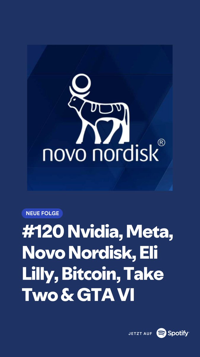 Podcast-Folge 120 "Buy High. Sell Low."
Podcast abonnieren damit Nvidia neues Allzeithoch knackt.

00:00:00 Nvidia &amp; Meta
00:56:00 Bitcoin, Solana, Ethereum
01:31:50 Eli Lilly &amp; Novo Nordisk
01:57:00 Take Two Interactive &amp; GTA VI

Spotify
open.spotify.com/episode/0EmAOJ…

YouTube
