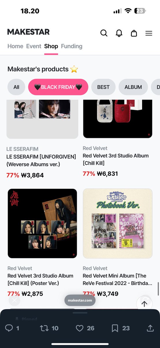 haetnimgo's tweet image. 🩷 OPEN PO — MAKESTAR BLACK FRIDAY CLEARANCE SALE

🖇️ makestar.com/shop#90

♡ price x 11.6 (first payment) 
— pembulatan ke atas
— contoh: 
2900 x 12
= 34.800
= 35k (dp)

📦 tax — estimation &amp;gt; tanya ke chat

🛒 order &amp;gt; DM
📆 deadlines until sold out

❌ shipping tax (di ina)…