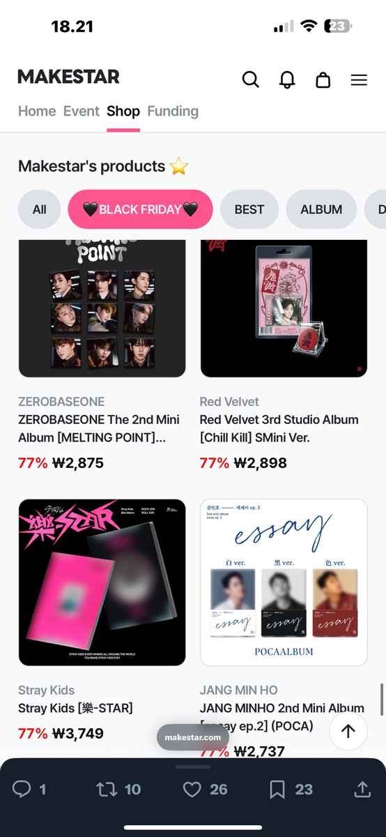 haetnimgo's tweet image. 🩷 OPEN PO — MAKESTAR BLACK FRIDAY CLEARANCE SALE

🖇️ makestar.com/shop#90

♡ price x 11.6 (first payment) 
— pembulatan ke atas
— contoh: 
2900 x 12
= 34.800
= 35k (dp)

📦 tax — estimation &amp;gt; tanya ke chat

🛒 order &amp;gt; DM
📆 deadlines until sold out

❌ shipping tax (di ina)…