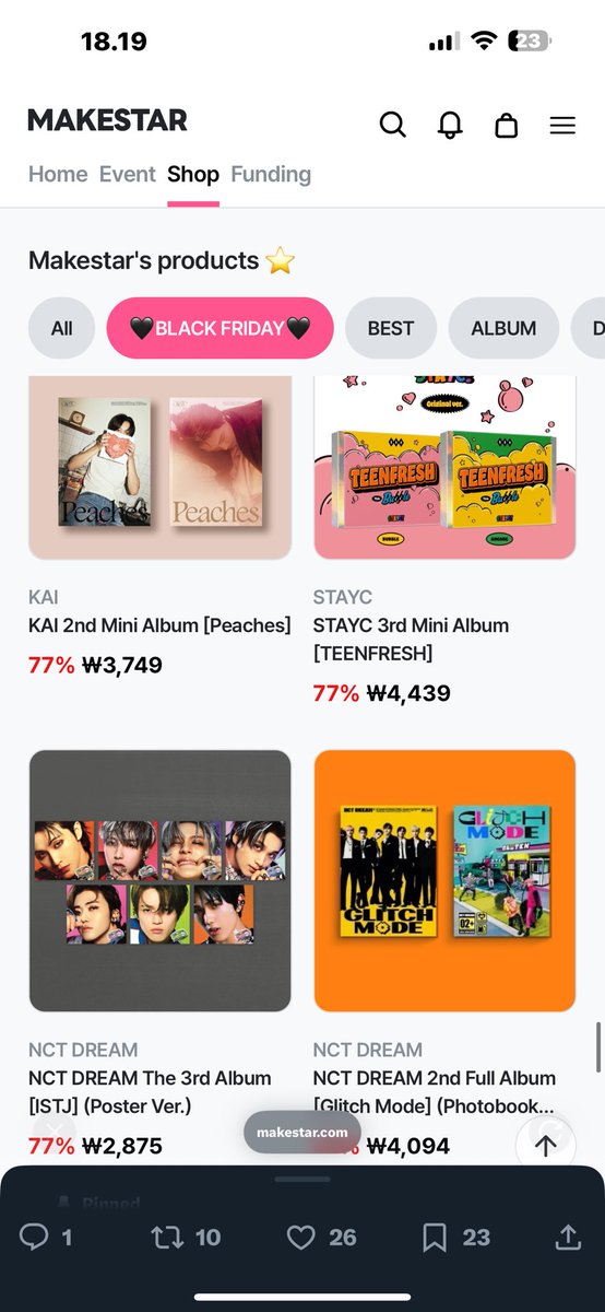 haetnimgo's tweet image. 🩷 OPEN PO — MAKESTAR BLACK FRIDAY CLEARANCE SALE

🖇️ makestar.com/shop#90

♡ price x 11.6 (first payment) 
— pembulatan ke atas
— contoh: 
2900 x 12
= 34.800
= 35k (dp)

📦 tax — estimation &amp;gt; tanya ke chat

🛒 order &amp;gt; DM
📆 deadlines until sold out

❌ shipping tax (di ina)…