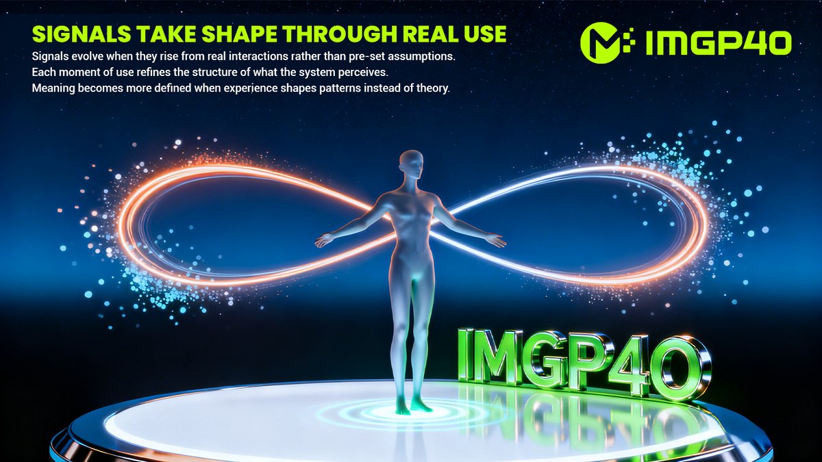 IMGP4O's tweet image. 📶 Signals grow stronger when shaped by real use, not fixed ideas.
💱 Each interaction refines decisions and reveals value in motion.
🤝 As behavior builds, systems gain rhythm and direction.
🎯Better signals lead to better choices and lasting investor trust.
#Signals #AIPatterns