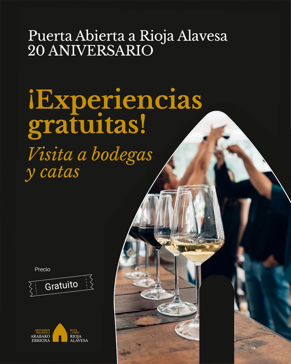 ✨ ¡Arrancan las experiencias gratuitas por el 20 aniversario! ✨

Las plazas son limitadas, así que…
Reserva, ven y vive Rioja Alavesa desde dentro. 

🔗visitriojaalavesa.com/experiencias/

#20AñosRVRA #RiojaAlavesa #Enoturismo #Bodegas