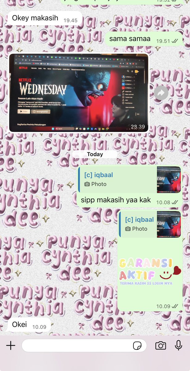 cyblessedm's tweet image. chatgpt sharing 7 hari
netflix 2 bulan 1p1u
netflix 1 bulan 1p2u
viu private anti limit 1 bulan