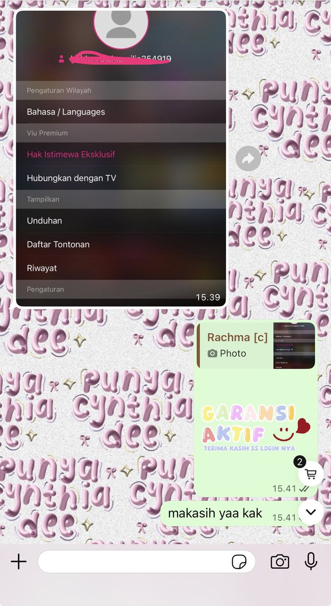 cyblessedm's tweet image. chatgpt sharing 7 hari
netflix 2 bulan 1p1u
netflix 1 bulan 1p2u
viu private anti limit 1 bulan