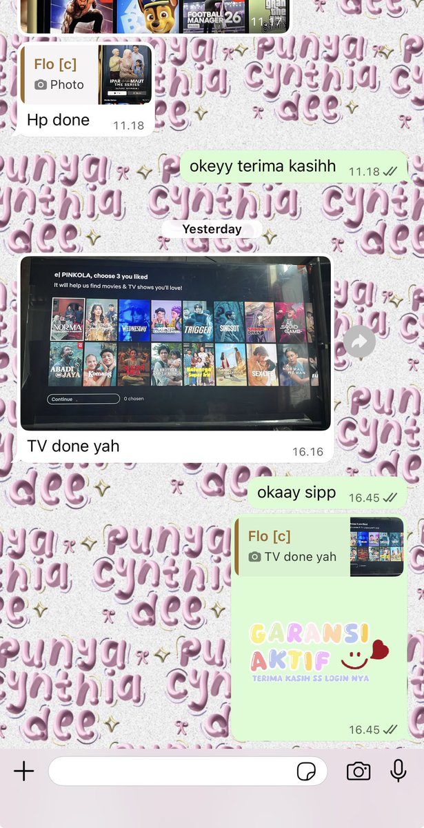 cyblessedm's tweet image. netf 1 bulan 1p2u
netf 7 hari 1p1u
netf 1 bulan semiprivate
netf 1 bulan 1p2u