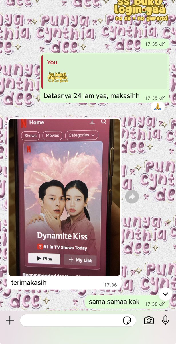 cyblessedm's tweet image. netf 1 bulan 1p2u
netf 7 hari 1p1u
netf 1 bulan semiprivate
netf 1 bulan 1p2u