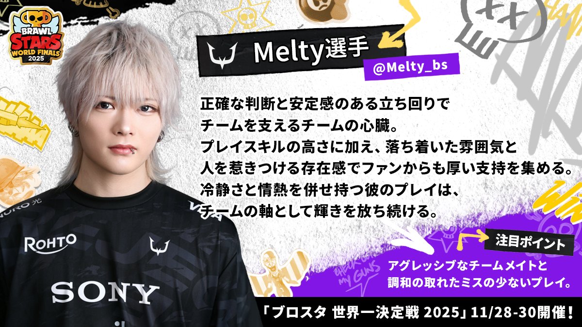 📋選手プロフィール紹介📋 -Melty選手-( @Melty_bs ) ブロスタ