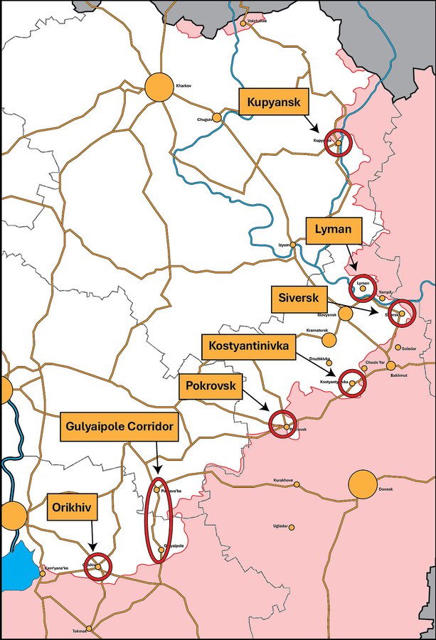 UE e GB sono governate da individui che vivono al di fuori della realtà;
Quando la Germania cadde aveva ancora milioni di soldati e controllava ancora la Norvegia!

l'Ucraina,perse queste roccaforti non avrà più nulla.
Possono trattare solo una resa incondizionata!