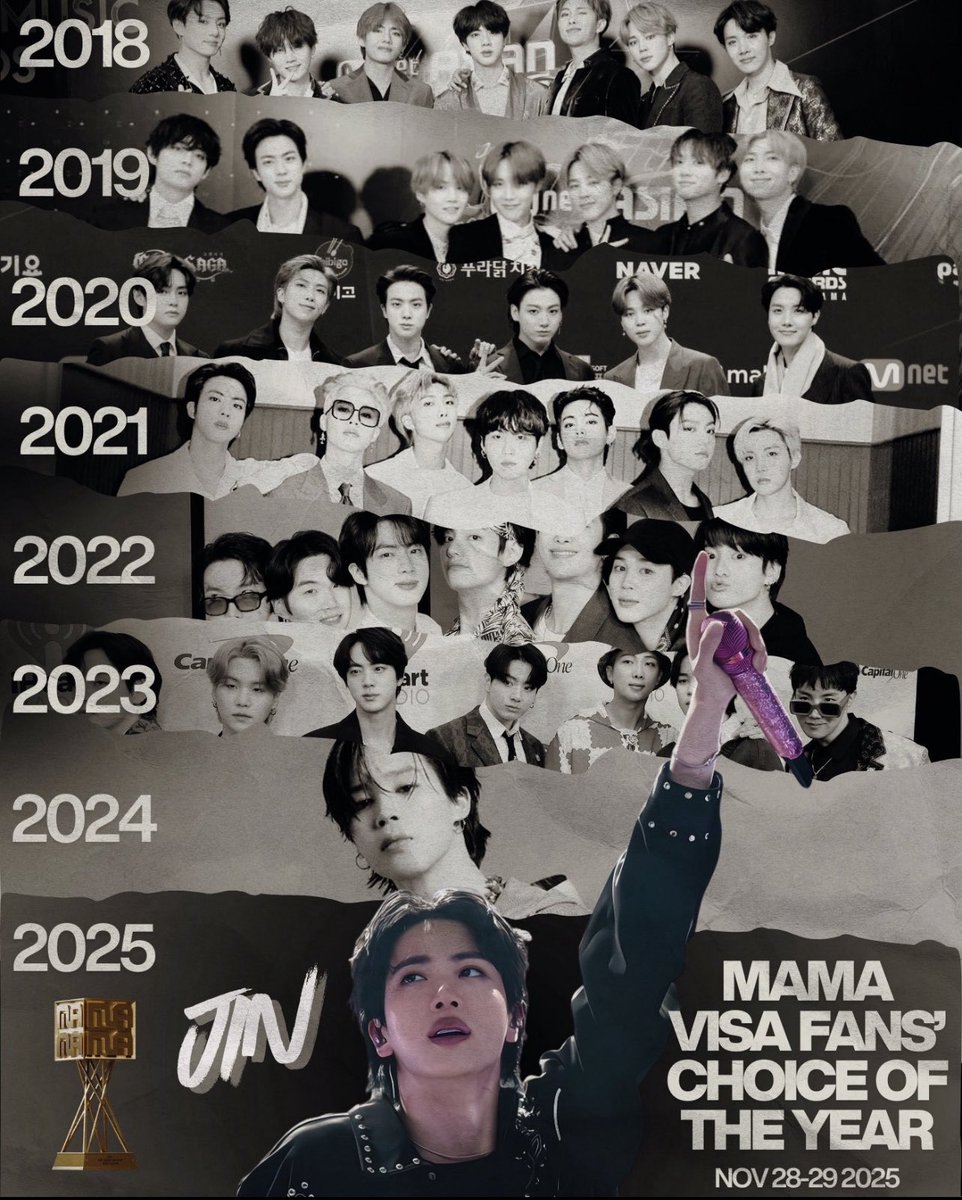 seokjinsiverse's tweet image. why is no one talking about mama when bts have never lost this award since the category was created, are we ready to vote for seokjin and keep the streak going?