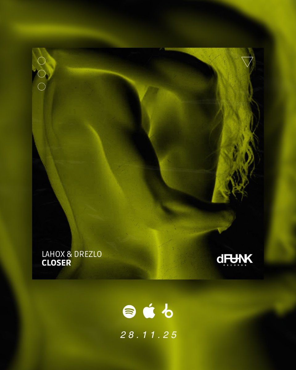 My new collab with Drezlo ‘Closer’ is out on November 28th.

Pre-save 🔗 hypeddit.com/dfunkrecords/c…
Stay tuned 🤝