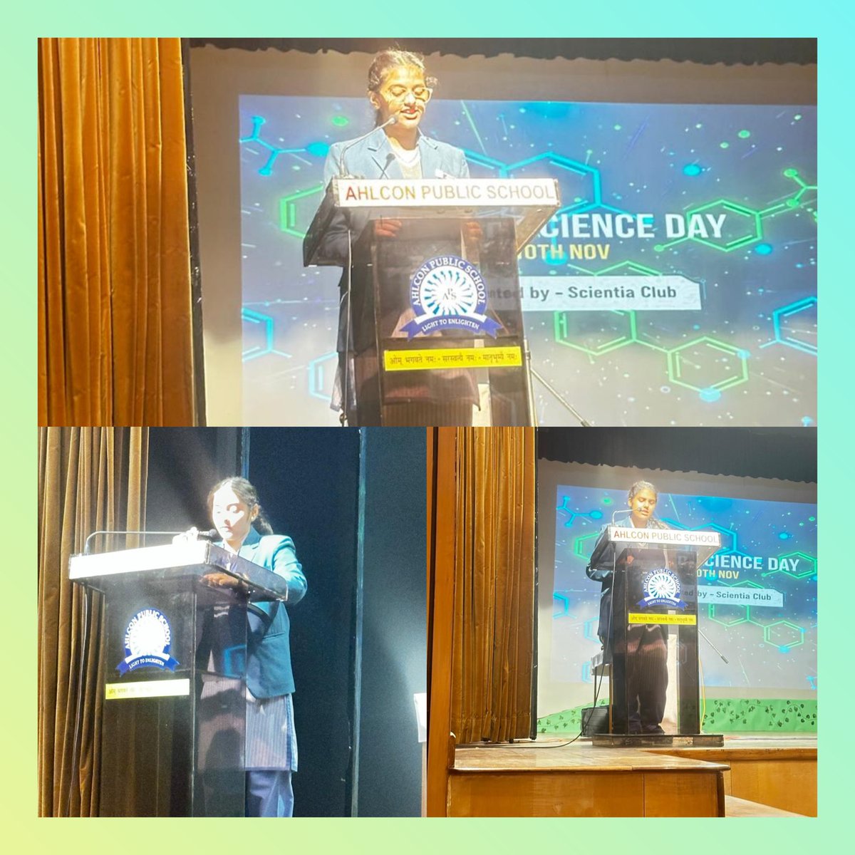 PublicAhlcon's tweet image. Scientia club members conducted a thoughtful and inspiring assembly on World Science Day 🌍🔬 Students delivered sharp speeches packed with science facts: clean energy, space tech, and climate solutions—proving science shapes a better, peaceful tomorrow.&quot;