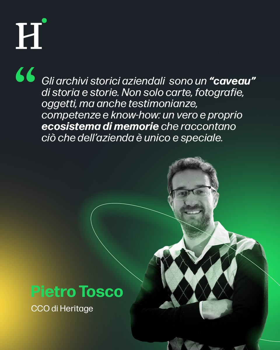 🎙️Perché un’azienda storica dovrebbe investire in un archivio digitale? 
In occasione della XXIV Settimana della Cultura d’Impresa, lo abbiamo chiesto a <a href="/pietrotosco/">Pietro Tosco</a>, Chief Content Officer di Heritage.

Leggi l'intervista completa👉linkedin.com/feed/update/ur…