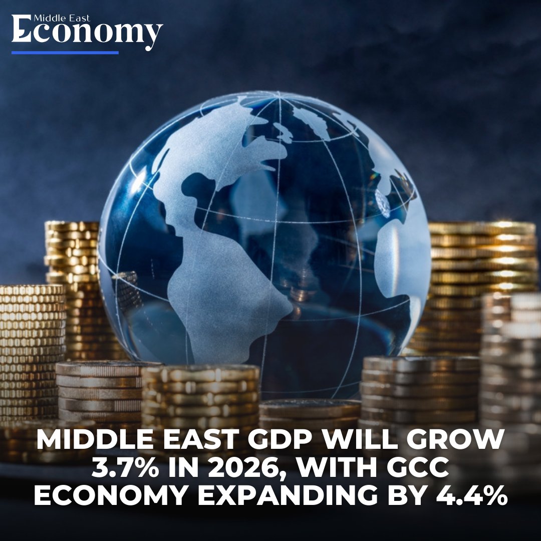 Economy_ME's tweet image. Middle East #GDP is expected to grow 3.7% in 2026, slightly higher than the previous forecast and above this year’s estimated 3% growth, according to the ICAEW Economic Insight Q4 2025 by @OxfordEconomics.

#GCC GDP is expected to grow 4.4% next year, a small downgrade from…