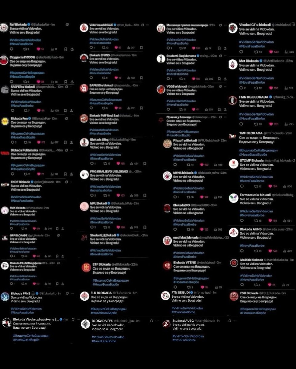 33 налога разних "факултета". Дају исту вест у року од 5 минута.