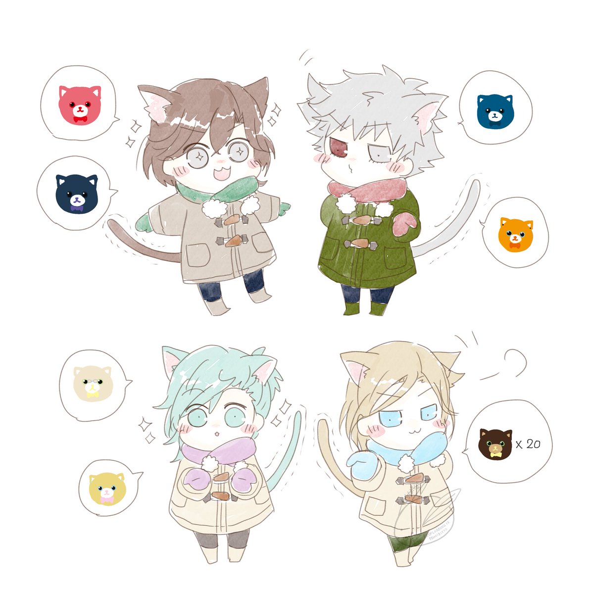 mihuyu_t's tweet image. イクミママのどうぶつドーナツの後輩ねこたちのやつが欲しくて持ち主におねだりする先輩プリキャちゃんず🐈