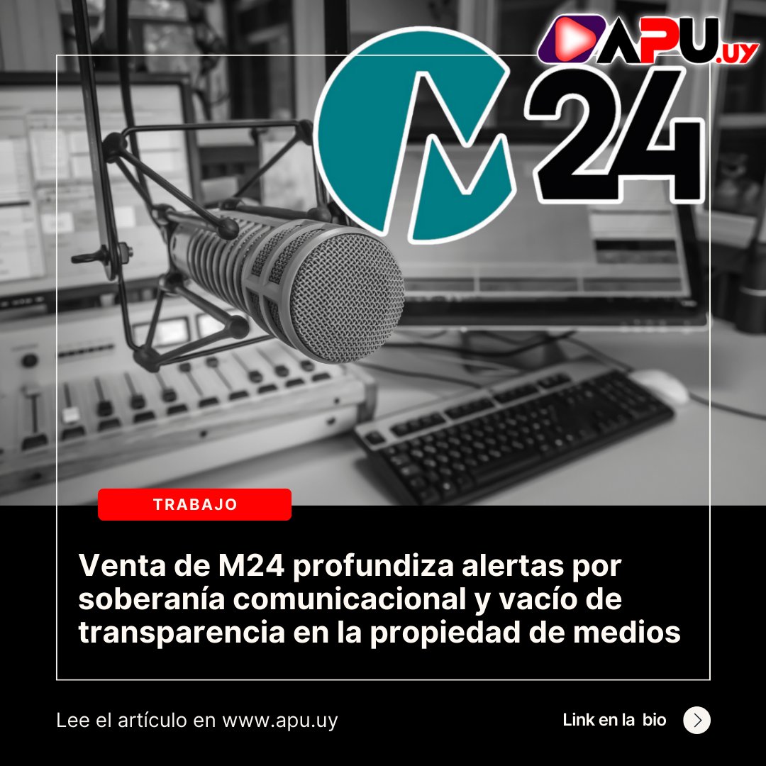 La Asociación de la Prensa Uruguaya advirtió que la transferencia de tres frecuencias podría concretarse sin garantizar los derechos laborales ni la transparencia sobre los nuevos operadores. Preocupa la concentración mediática y el debilitamiento del control democrático sobre un