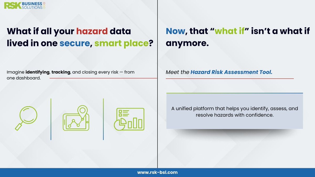 rsk_bsl's tweet image. The real risk? Not seeing it. 

Every project faces hazards — but scattered spreadsheets and disconnected data make control harder than it should be.

It’s time to bring structure, speed, and visibility to safety.
Swipe to find out how.

#HazardManagement #RiskControl