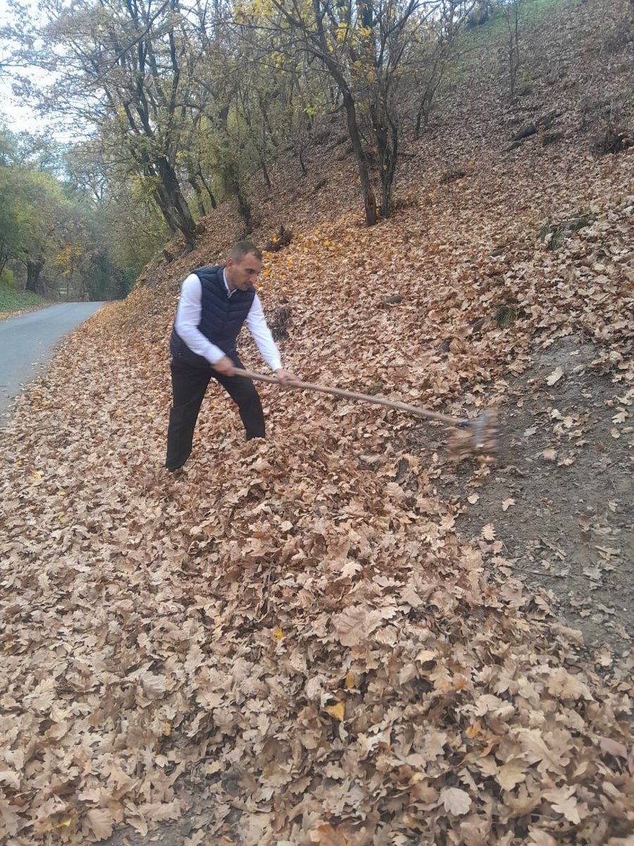 Kollektiv üzvləri tərəfindən ərazidə iməclik işləri aparılır