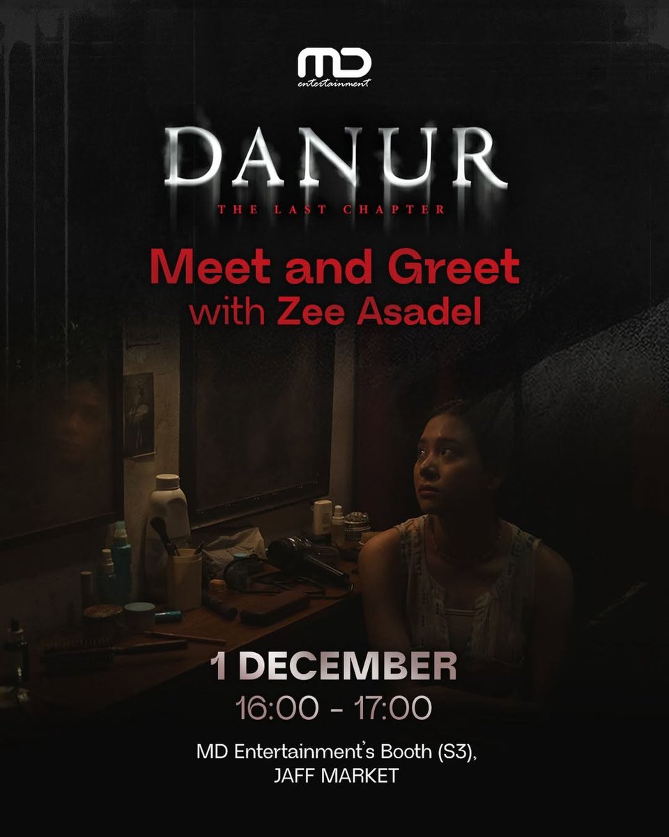 ZeeMotionID's tweet image. Wow, wow, wow! 😱

Zee datang ke Jogja lagi buat Meet and Greet Danur: The Last Chapter! 🚨

Catat tanggalnya sesuai info di poster 👇🏻

Siapa yang udah nggak sabar ketemu langsung sama Zee dan ngerasain hype film Danur duaaa? 👀✨

Jangan sampai lupa atau kelewatan, yaaaa 🙌🏻