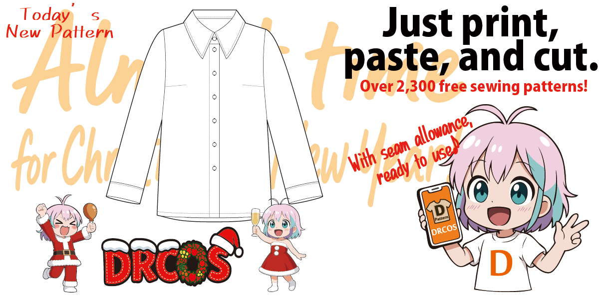 drcos_com's tweet image. 🎄 Today’s new Free English Paper Pattern release!

👔 Neckband Blouse
📏 A4 size (Cm)
🧵 Elegant blouse with a neat neckband — great for Christmas outfits, cosplay, or daily wear! Easy to sew✨

🔗 dr-cos.info/fp-neckbandblo…

#ChristmasCostume #SewingPatterns #FreePattern