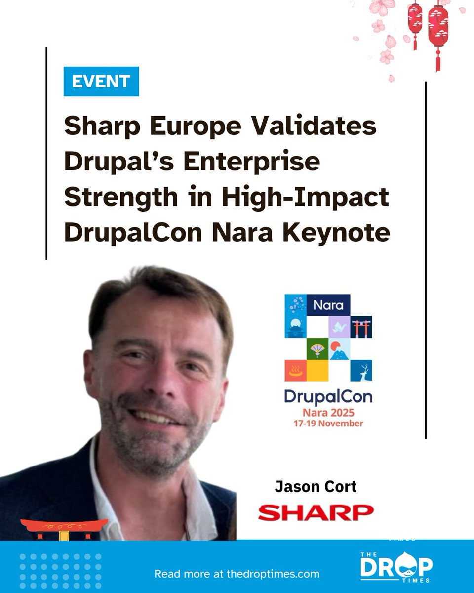thedroptimes's tweet image. New case study: Sharp Europe runs 17 multilingual Drupal sites for 120,000 enterprise users.

API-first, secure, and cost-effective—with insights from their team and 1xINTERNET.
bit.ly/4iesK4G 

#Drupal #EnterpriseCMS #DrupalCon #B2Btech